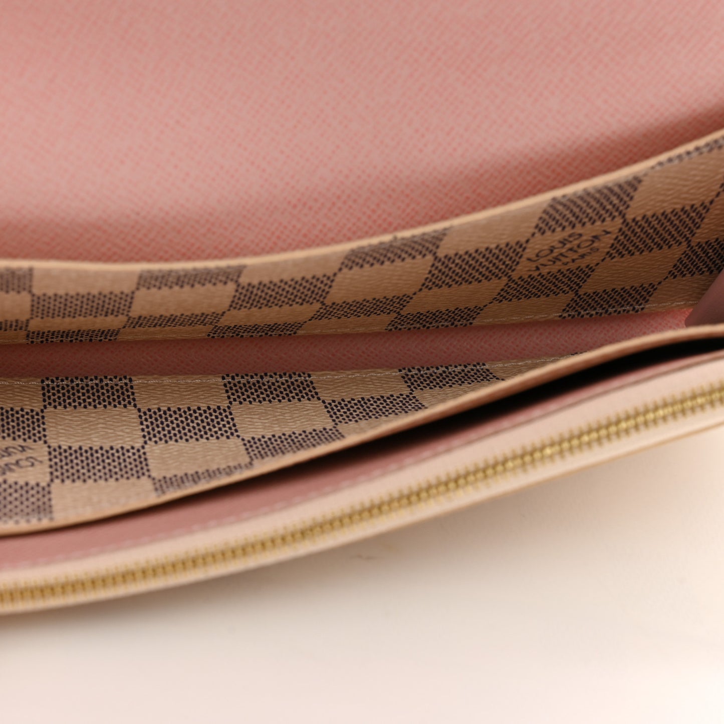 Damier Azur Emilie Wallet Rose Ballerine