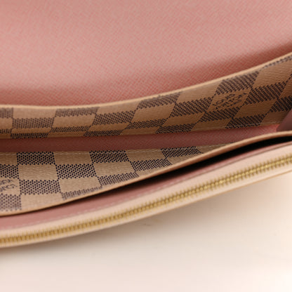 Louis Vuitton Damier Azur Emilie Wallet Rose Ballerine 5 of 11