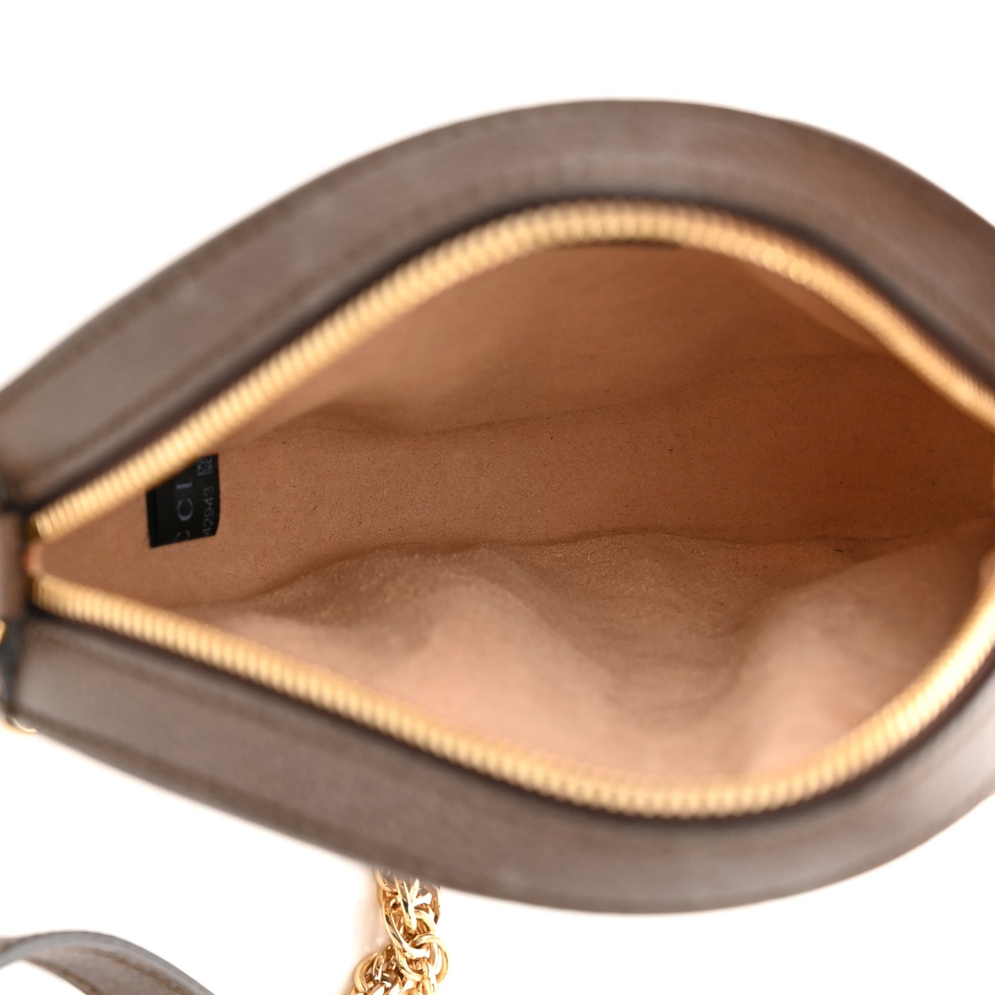 GG Supreme Monogram Web Mini Ophidia Round Shoulder Bag Brown