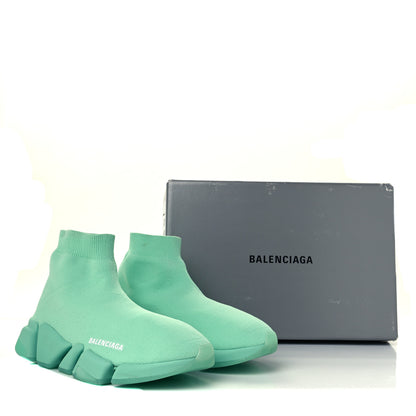 Balenciaga Technical 3D Recycled Knit Womens Speed 2.0 Transparent Sole Sneakers 39 Mint 11 of 11