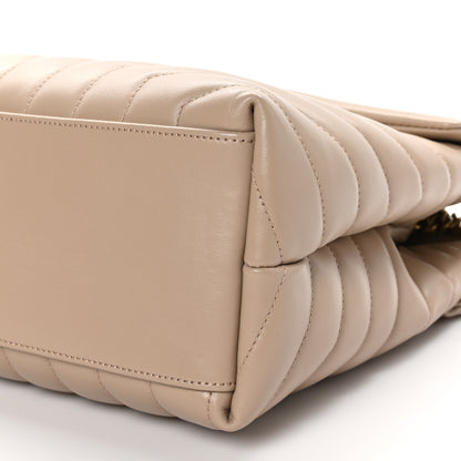 Saint Laurent Calfskin Y Quilted Monogram Medium Loulou Chain Satchel Dark Beige 12 of 12