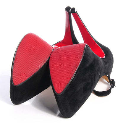 Christian Louboutin Suede Lady Daf 160 Pumps 38.5 Black 5 of 8