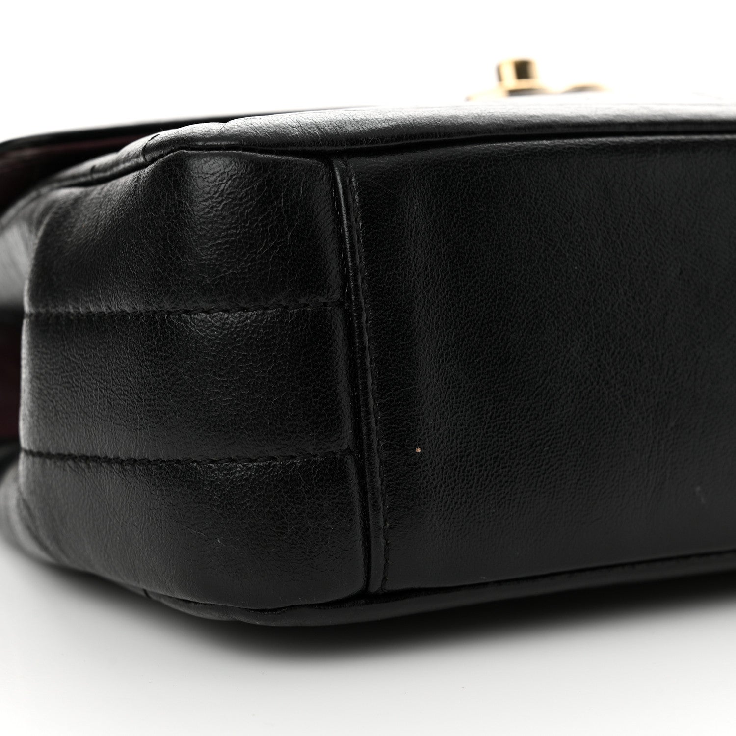 Chanel Shiny Lambskin Quilted Small Chevron Miroir Black 9 of 19