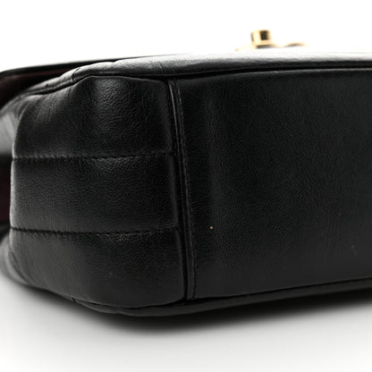 Chanel Shiny Lambskin Quilted Small Chevron Miroir Black 9 of 19