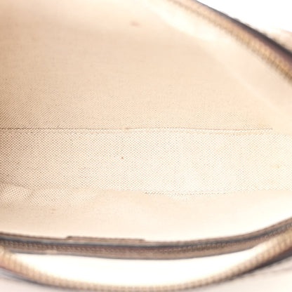 Gucci GG Supreme Monogram Textured Dollar Calfskin Web Ophidia Wristlet Shoulder Bag Beige Ebony New Acero 5 of 11