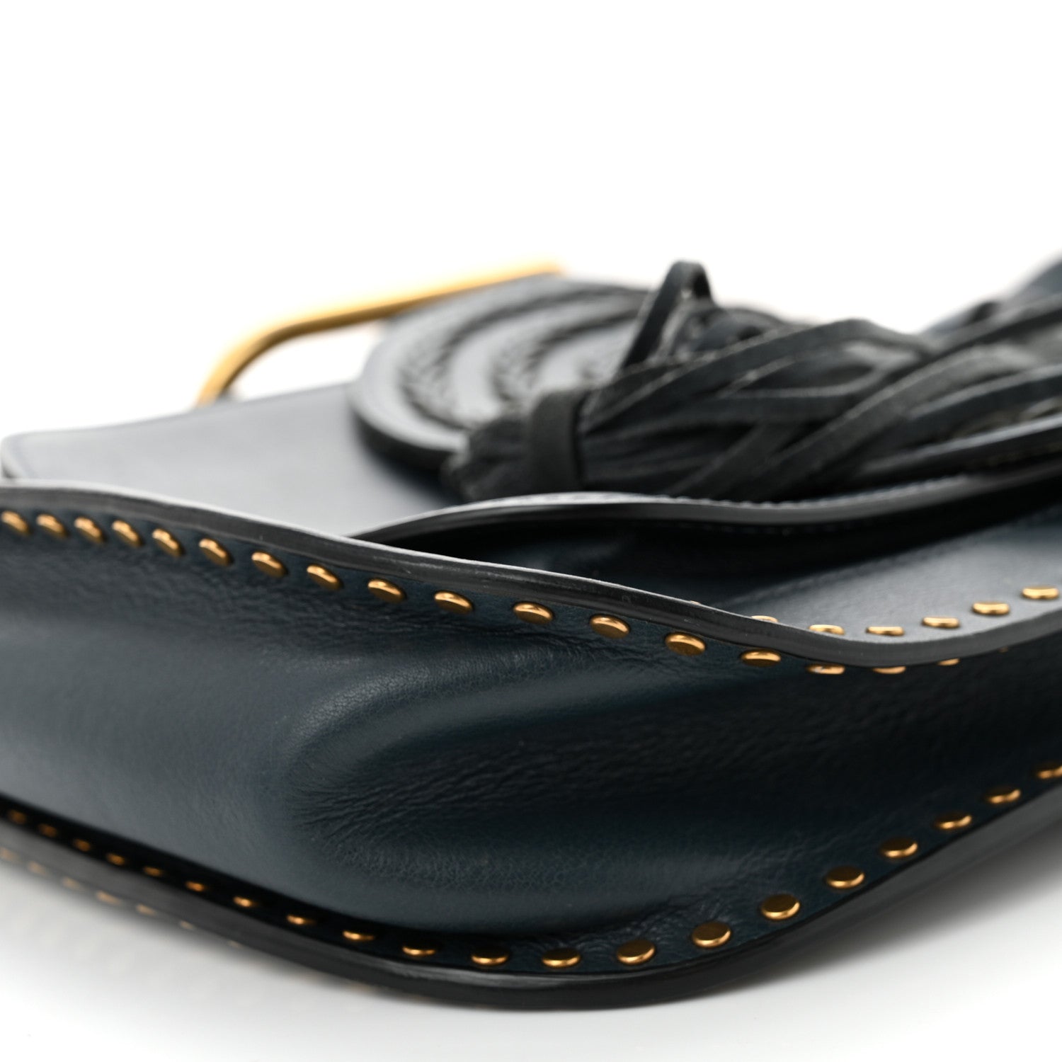 Chloe Calfskin Braided Small Hudson Shoulder Bag Blue 10 of 12