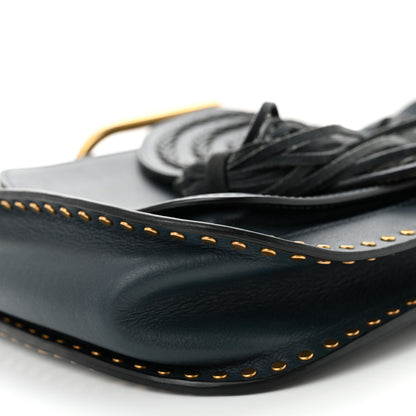 Chloe Calfskin Braided Small Hudson Shoulder Bag Blue 10 of 12