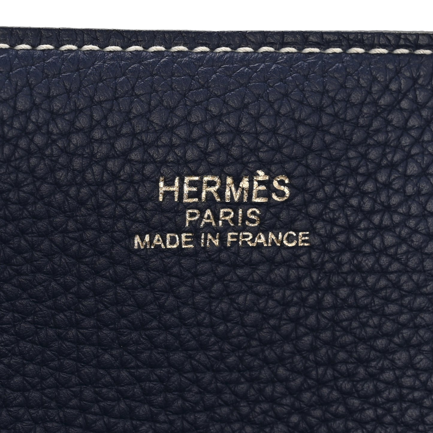 Taurillon Clemence Double Sens 45 Reversible Tote Bleu Izmir Bleu Saphir