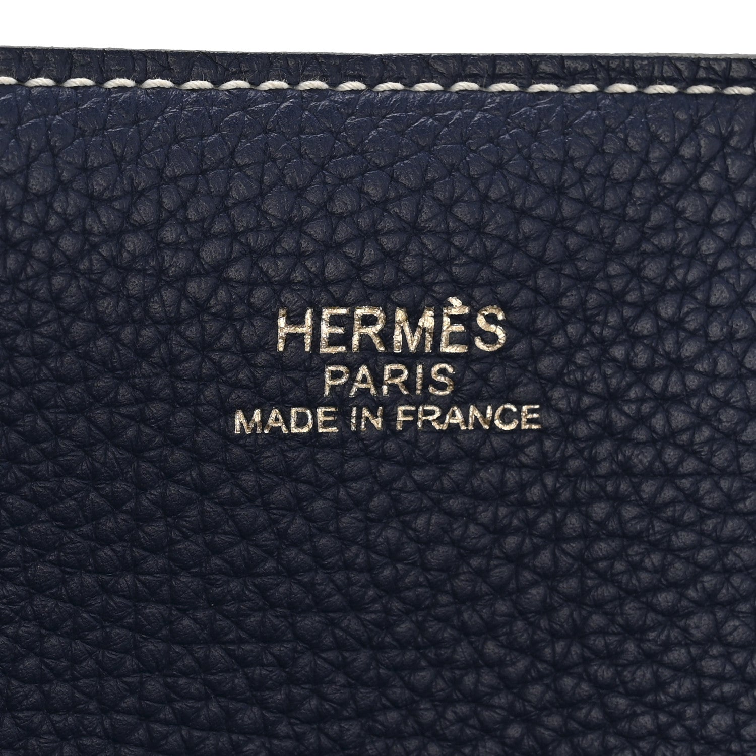 Hermes Taurillon Clemence Double Sens 45 Reversible Tote Bleu Izmir Bleu Saphir 10 of 21