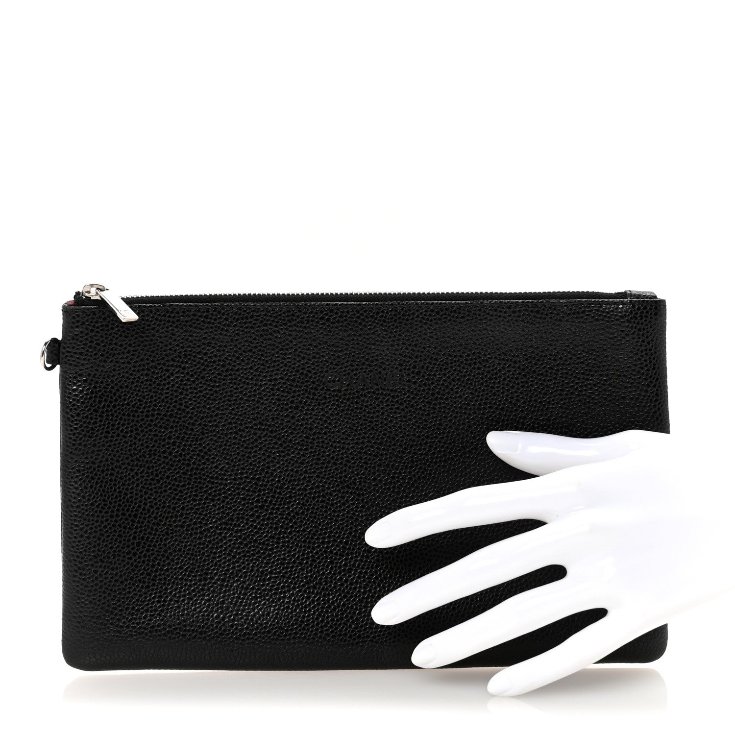 Chanel Caviar Pouch Bag Black 2 of 6