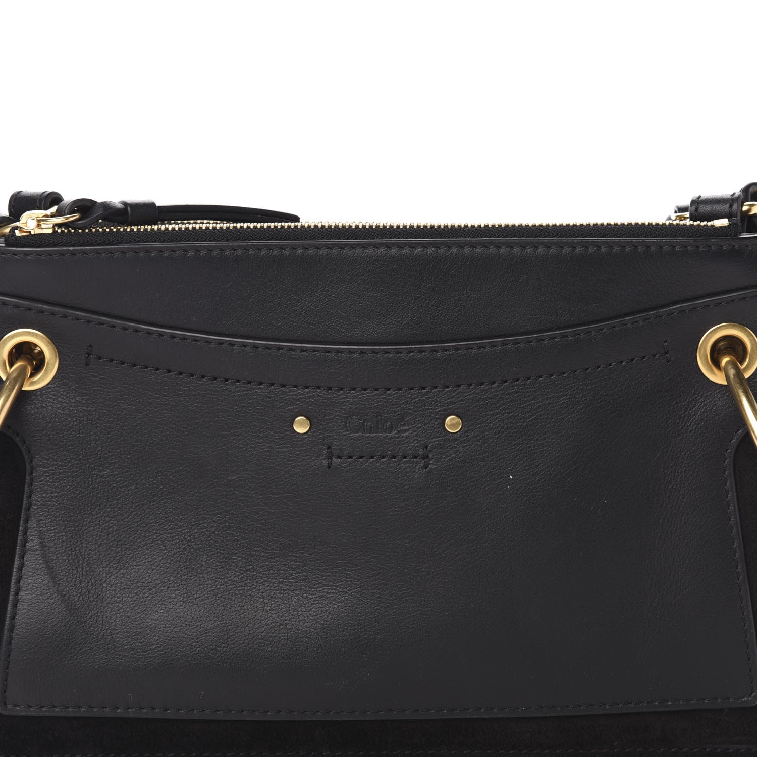 Chloe Calfskin Suede Mini Roy Bag Black 14 of 14