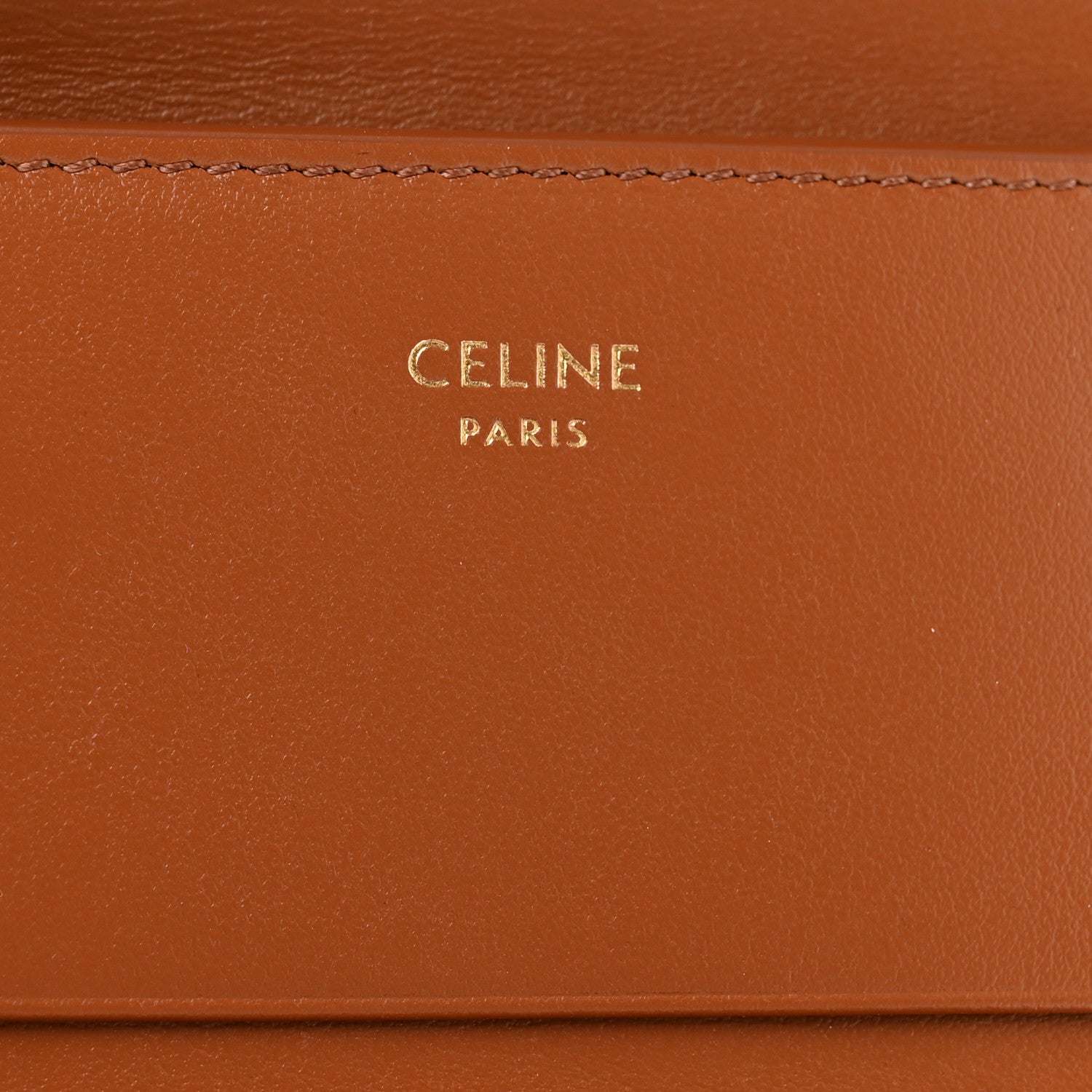 Celine Canvas Triomphe Compact Wallet Tan 7 of 8