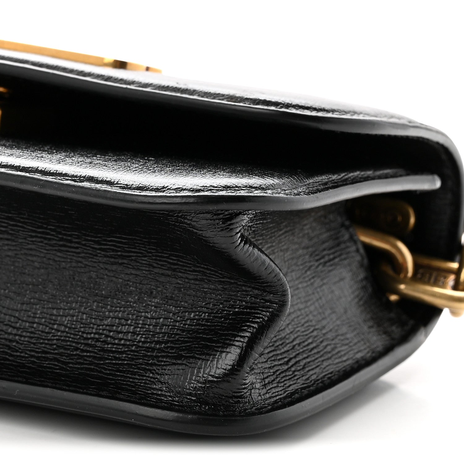Balenciaga Calfskin Stripe Embossed Gossip Chain Bag XS Black 9 of 9