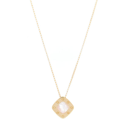 Roberto Coin 18K Yellow Gold Mother of Pearl Pois Mois Pendant Necklace 1 of 3