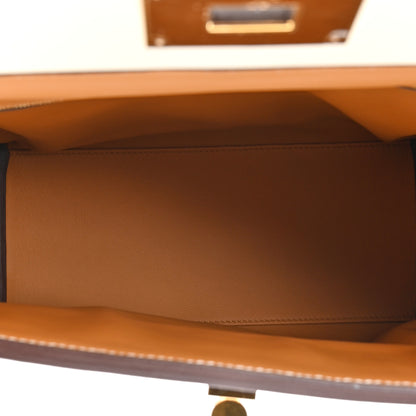 Hermes Taurillon Maurice Swift 24/24 29 Craie Nata Sesame 5 of 12