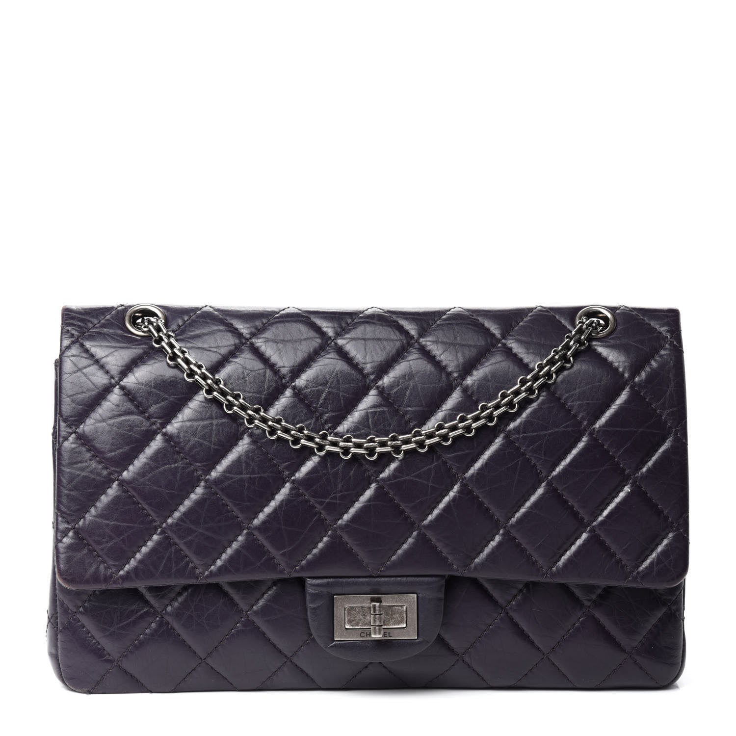 Chanel Aged Calfskin Quilted 2.55 Reissue 227 Flap Dark Purple 1 of 12