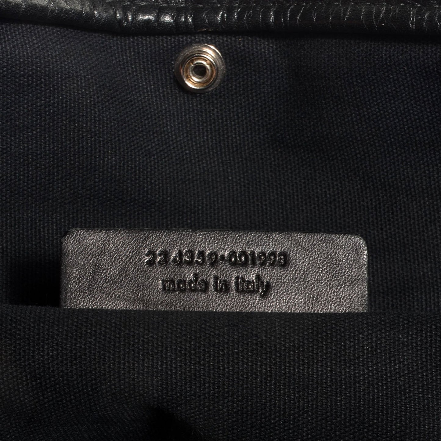 Coated Canvas Leather Patch Logo Tote Black