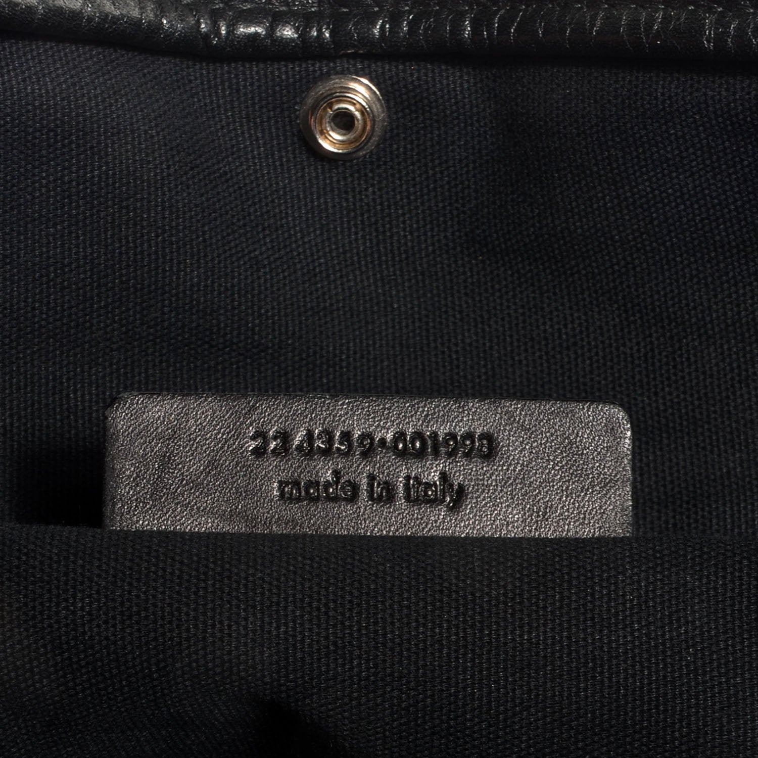 Saint Laurent Coated Canvas Leather Patch Logo Tote Black 8 of 8