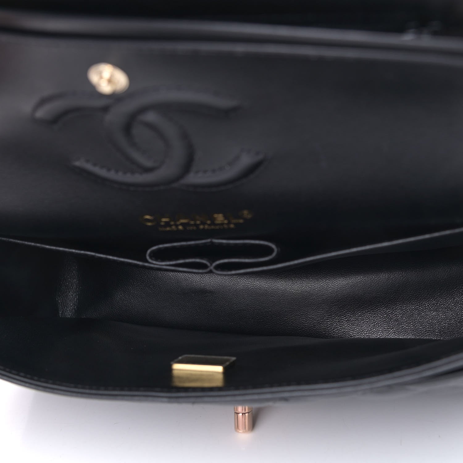 Chanel Lambskin Quilted Small Double Flap Black 5 of 9