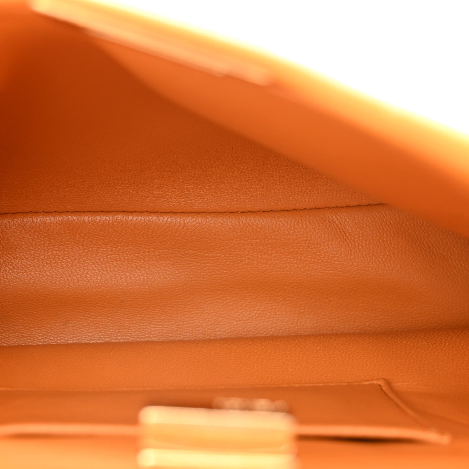 Fendi Nappa Mini Peekaboo Iconic Satchel Giallo Syrup 6 of 10
