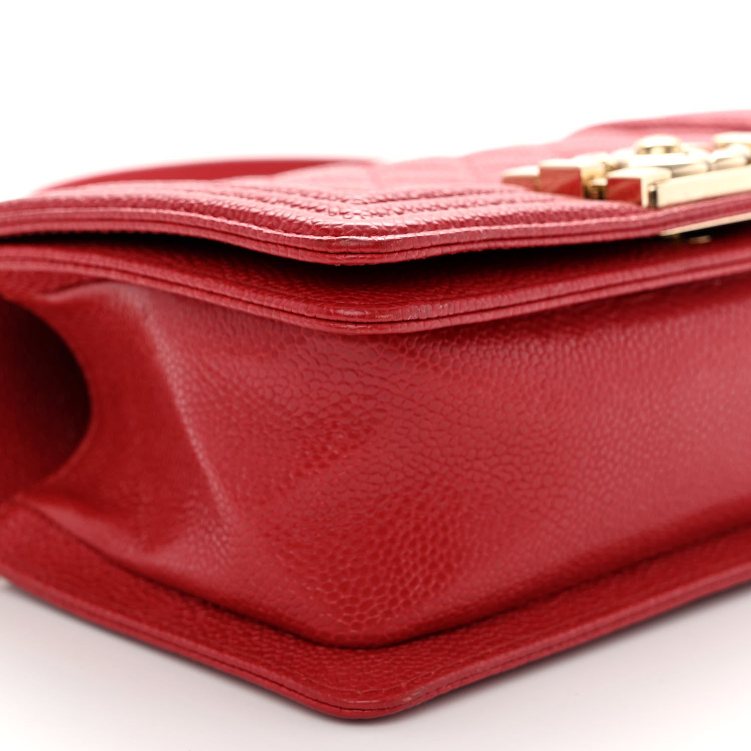 Chanel Caviar Quilted Small Boy Flap Red 9 of 10