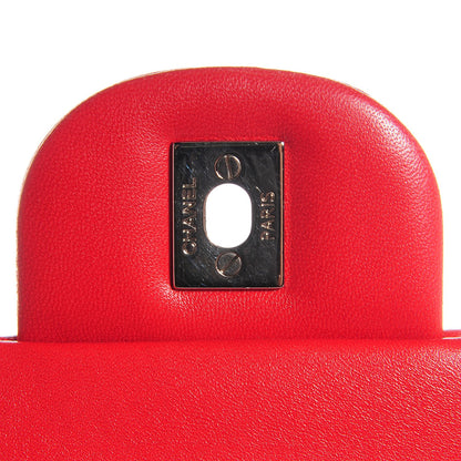 Chanel Lambskin Quilted Jumbo Double Flap Red 7 of 9