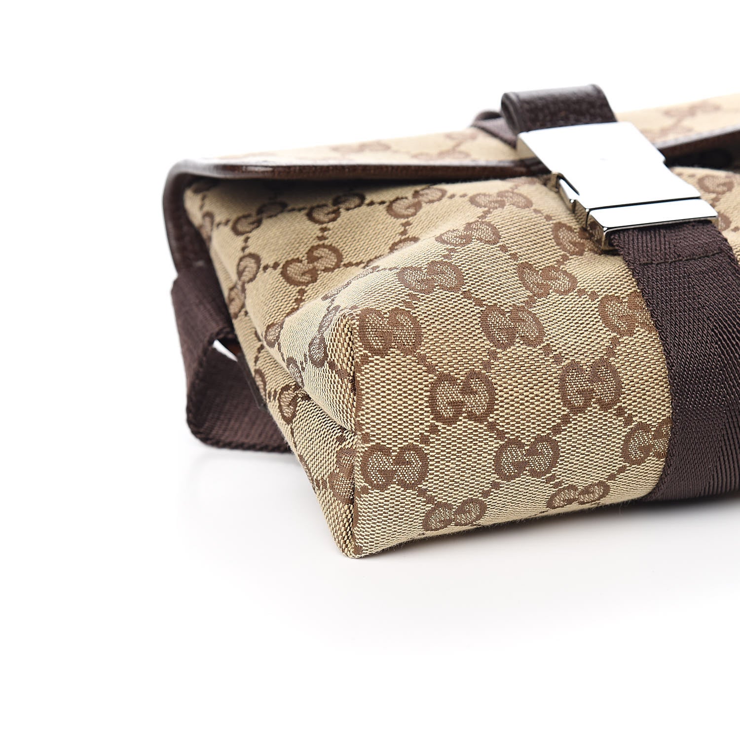 Gucci Monogram Waist Pouch Bag Dark Brown 8 of 10