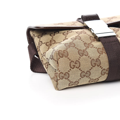 Gucci Monogram Waist Pouch Bag Dark Brown 8 of 10