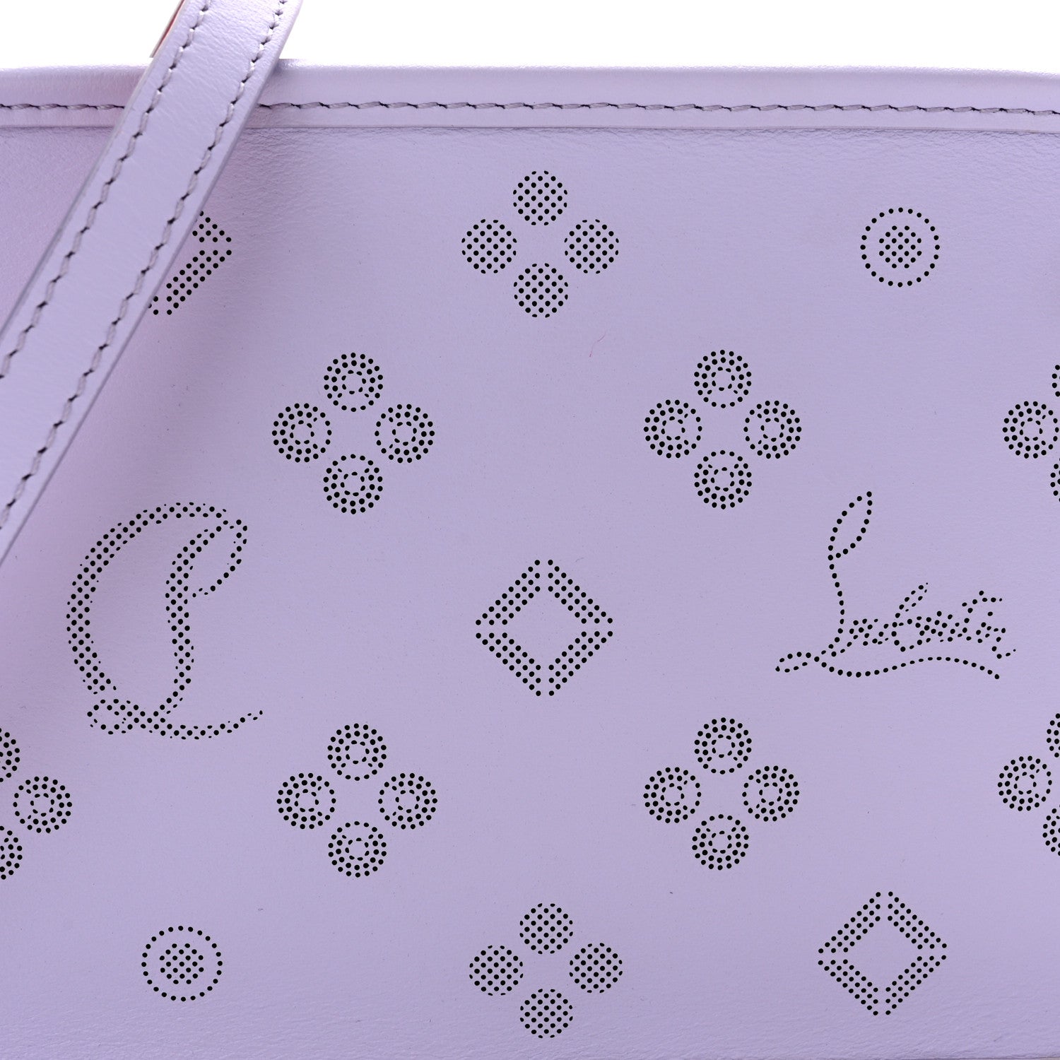 Christian Louboutin Calfskin Small Radioloubi Lilac Smoke 8 of 10