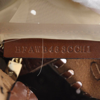 Valentino Garavani Calfskin Punched Lace Floral Tote Cognac 8 of 8