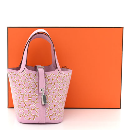 Hermes Swift Micro Lucky Daisy Picotin Lock Mauve Sylvestre 11 of 11