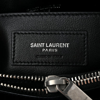 Saint Laurent Calfskin Y Quilted Monogram Small Loulou Chain Satchel Black 6 of 9