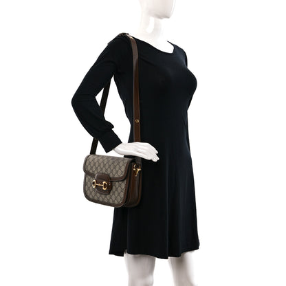 Gucci GG Supreme Monogram Horsebit 1955 Shoulder Bag Beige Brown Sugar 2 of 9