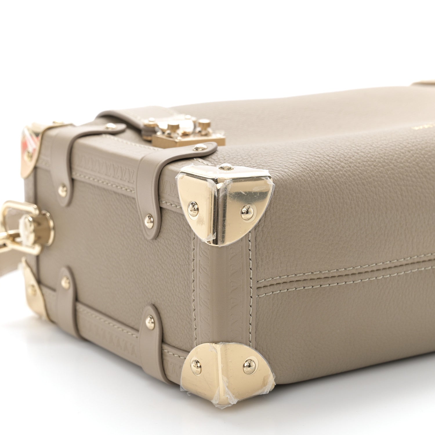 Louis Vuitton Calfskin Side Trunk MM Taupe 8 of 9