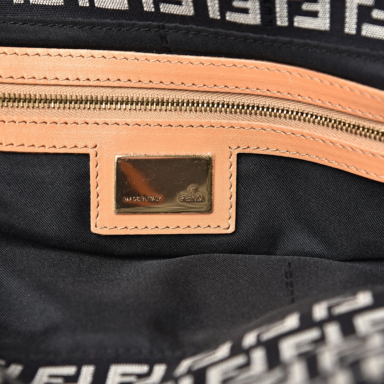 Fendi Zucchino Shoulder Bag Black 5 of 9