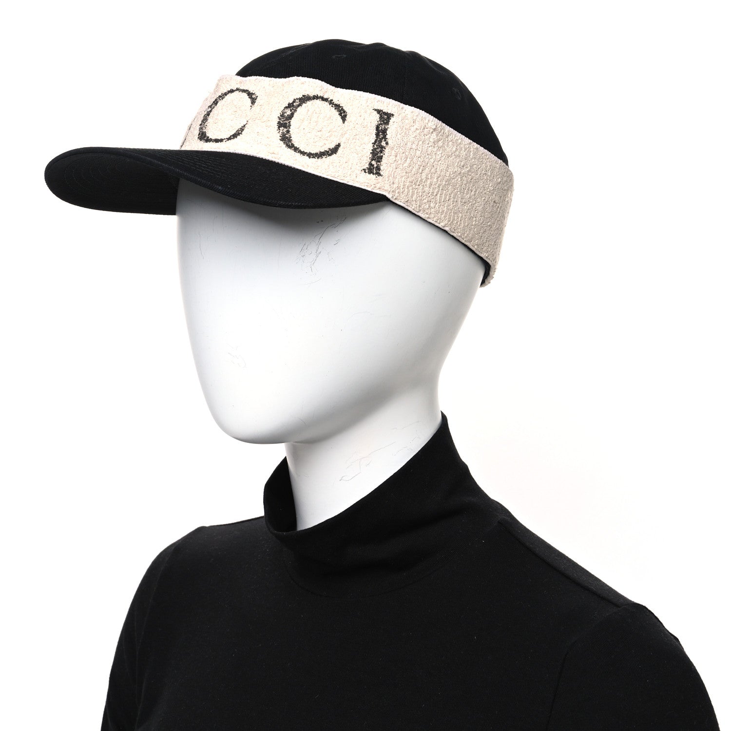 GUCCIレディースキャップ Gucci Gabardine Gucci Headband Baseball Hat L Black 1850900