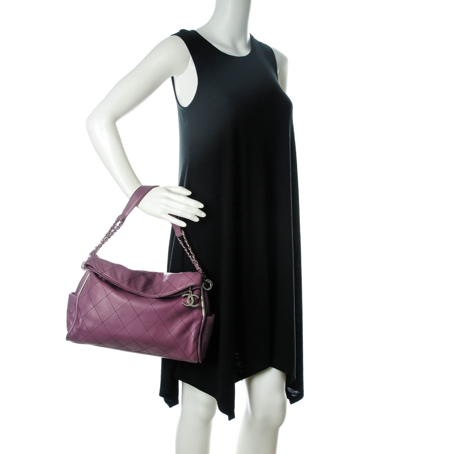 Chanel Lambskin Stitched Medium Ultimate Soft Tote Light Purple 2 of 10