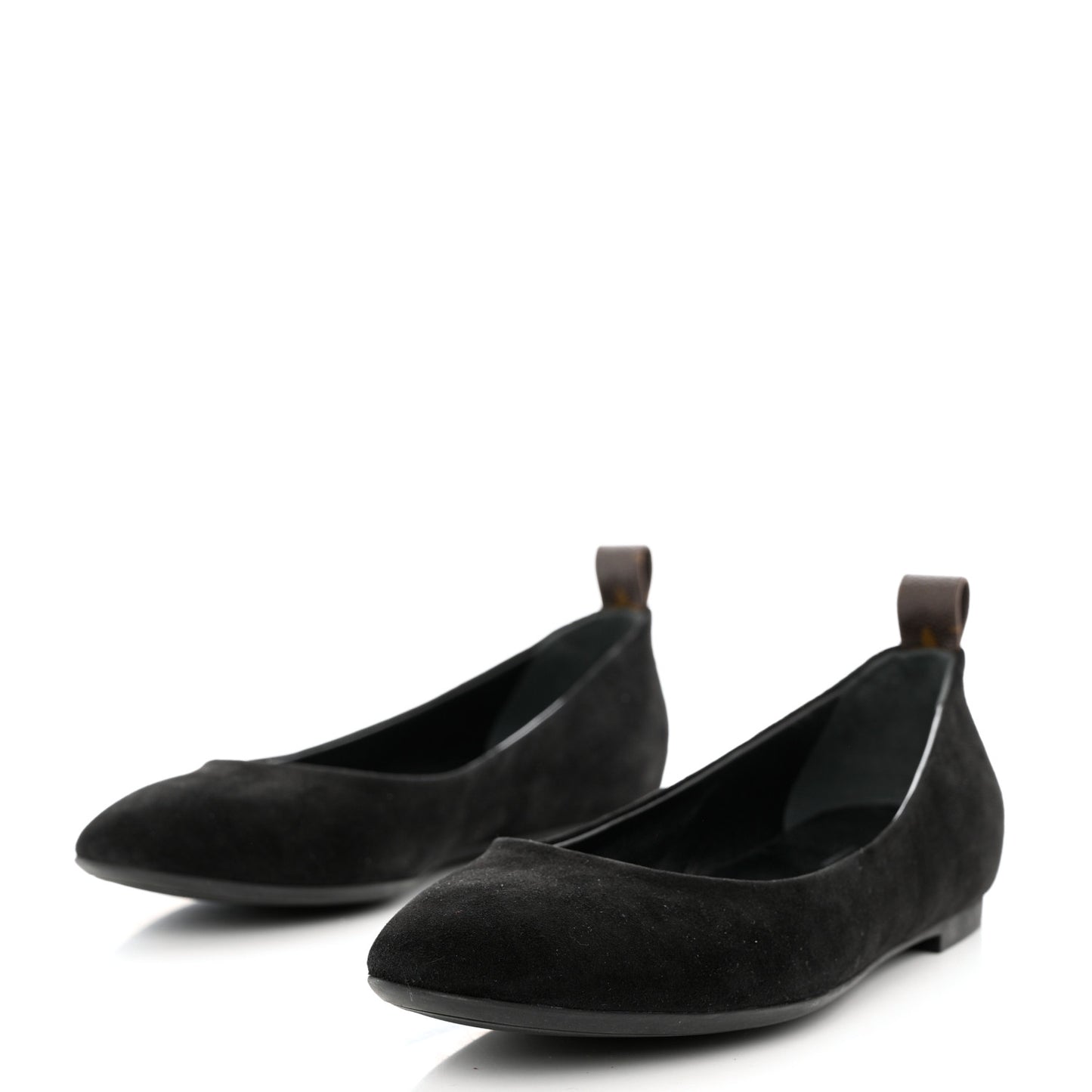 Suede Monogram Uniformes Ballet Flats 40 Black