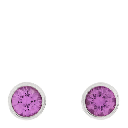 Tiffany Platinum Pink Sapphire Color By The Yard Earrings 1 of 7