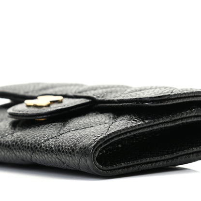 Chanel Caviar Quilted Flap Card Holder Wallet Black 5 of 6