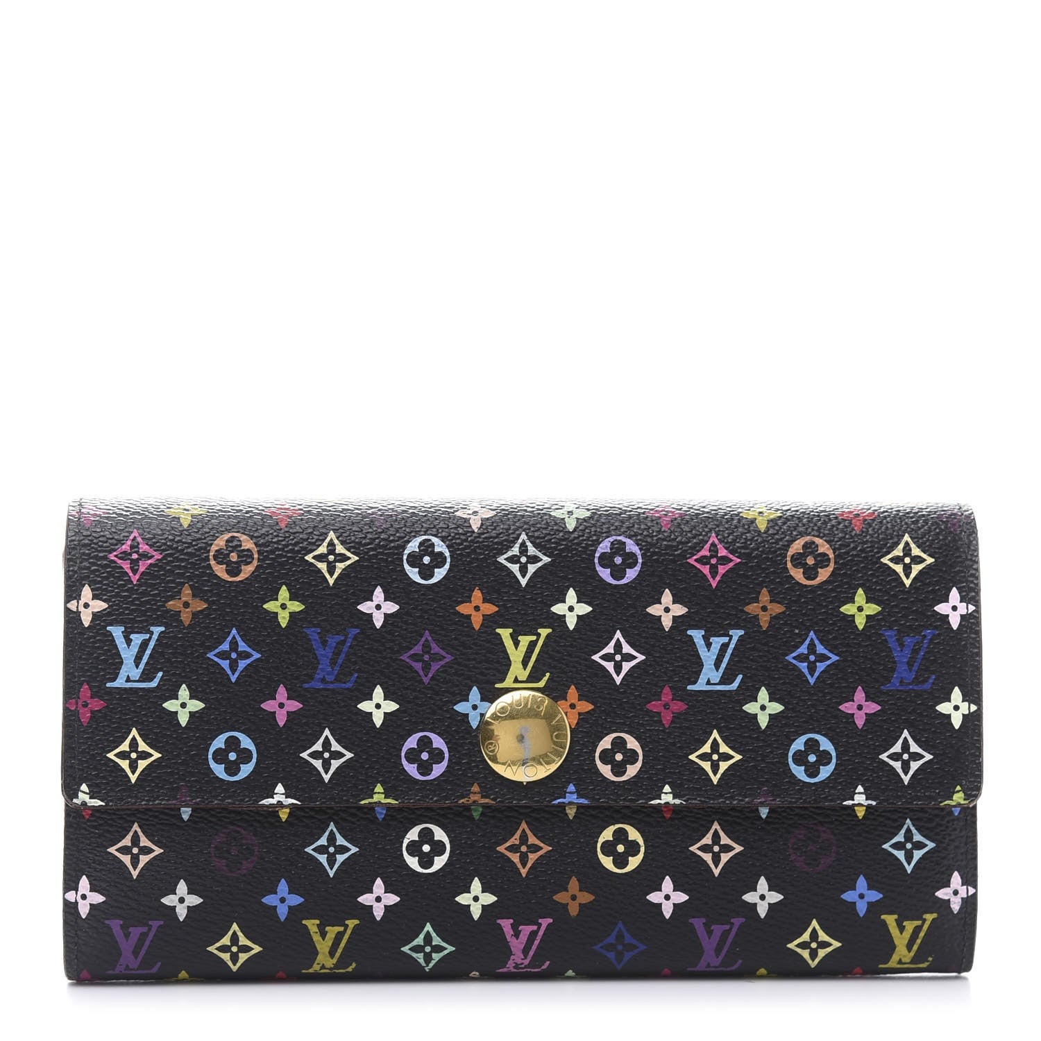 Louis Vuitton Monogram Multicolor Sarah Wallet Black Grenade 1 of 11