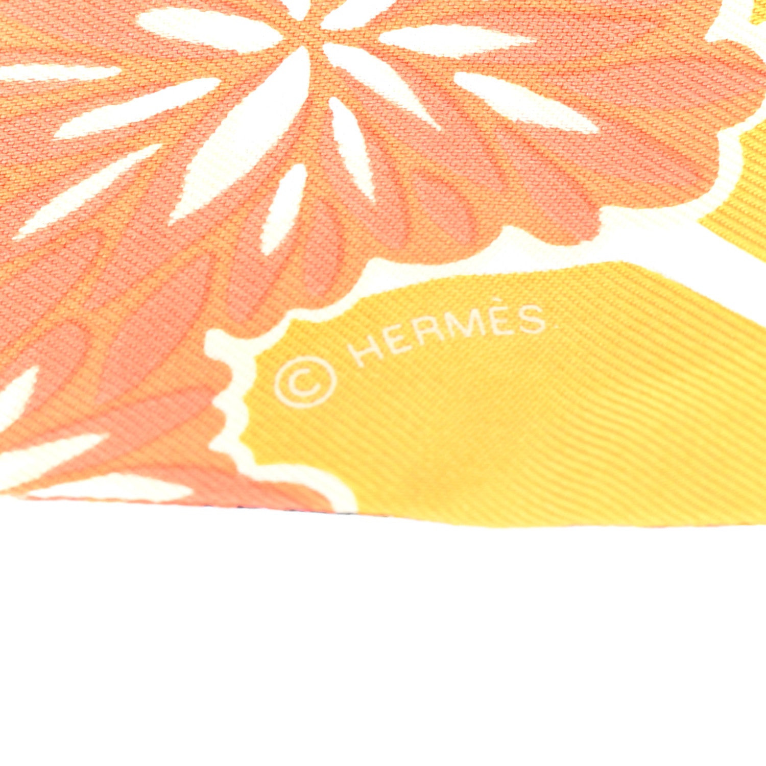 Hermes Silk The Three Graces Twilly Orange Mangue Anthracite 4 of 7