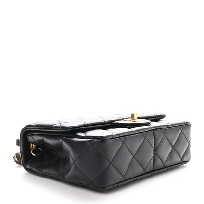 Chanel Lambskin Quilted Small Wenge Wood Flap Black 4 of 11