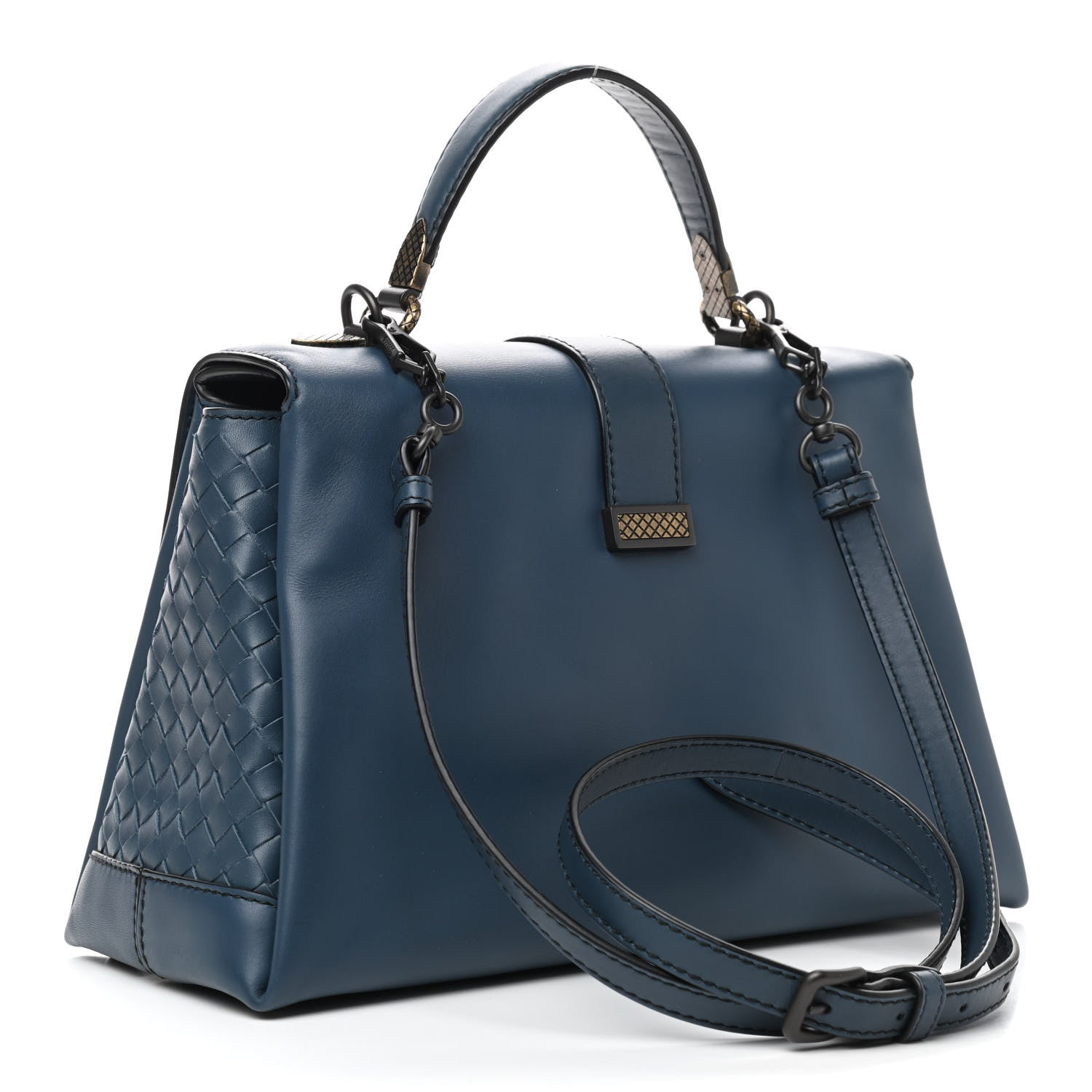 Bottega Veneta Nappa Medium Piazza Bag Denim 2 of 9