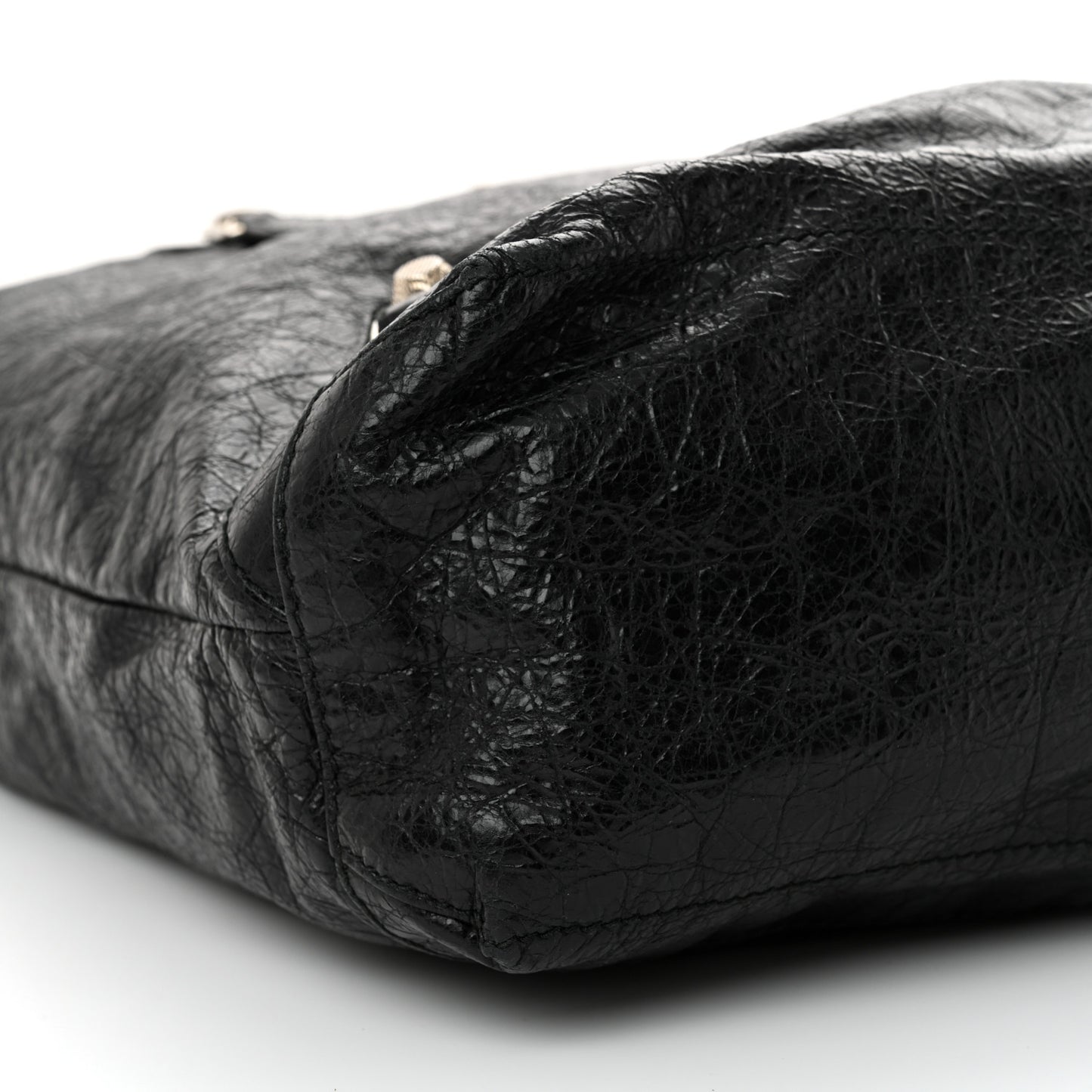Agneau Giant 12 Silver Hardware Day Hobo Black