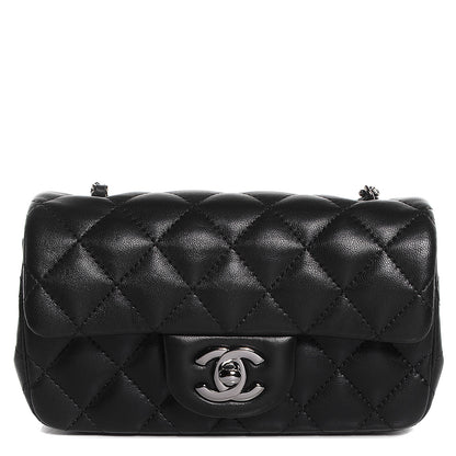 Chanel Lambskin Quilted Extra Mini Flap Black 1 of 9