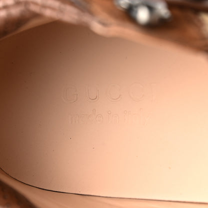 Gucci X SEGA Suede Calfskin GG Monogram Mens Flashtrek Sneakers 7.5 New Cuir Beige Ruggine 7 of 8