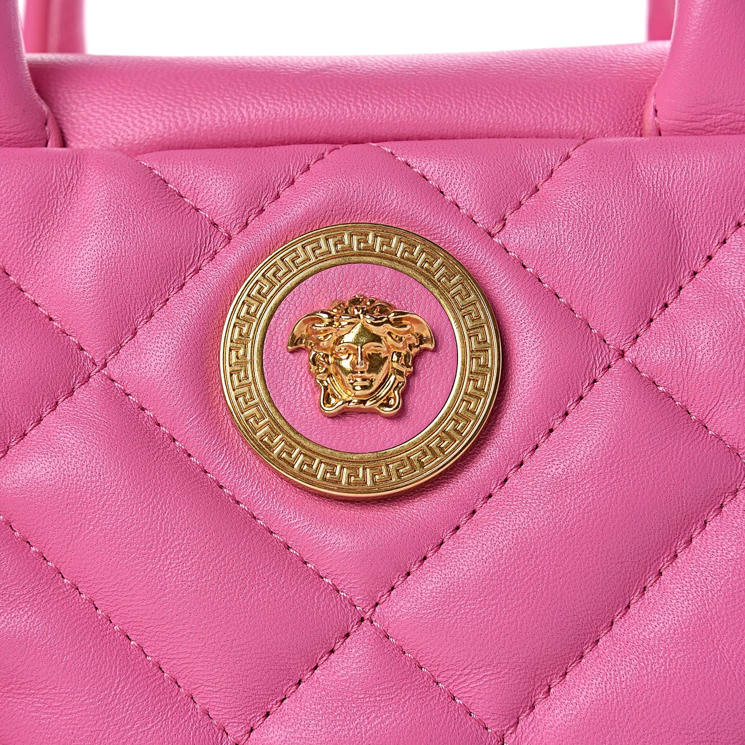 Versace Nappa Quilted Icon Bowler Pink 8 of 13