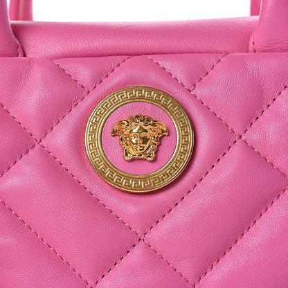 Versace Nappa Quilted Icon Bowler Pink 8 of 13