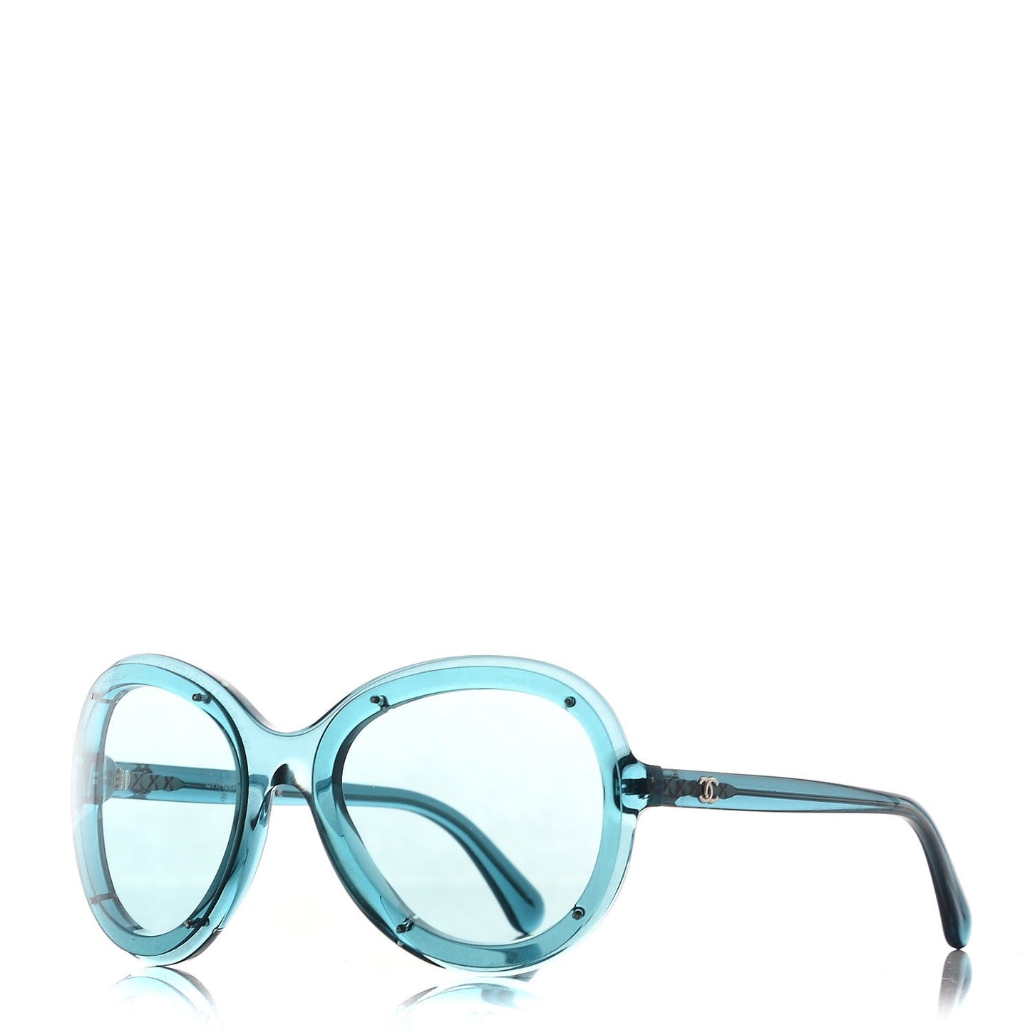 Acetate Round CC Sunglasses 71199 Light Blue